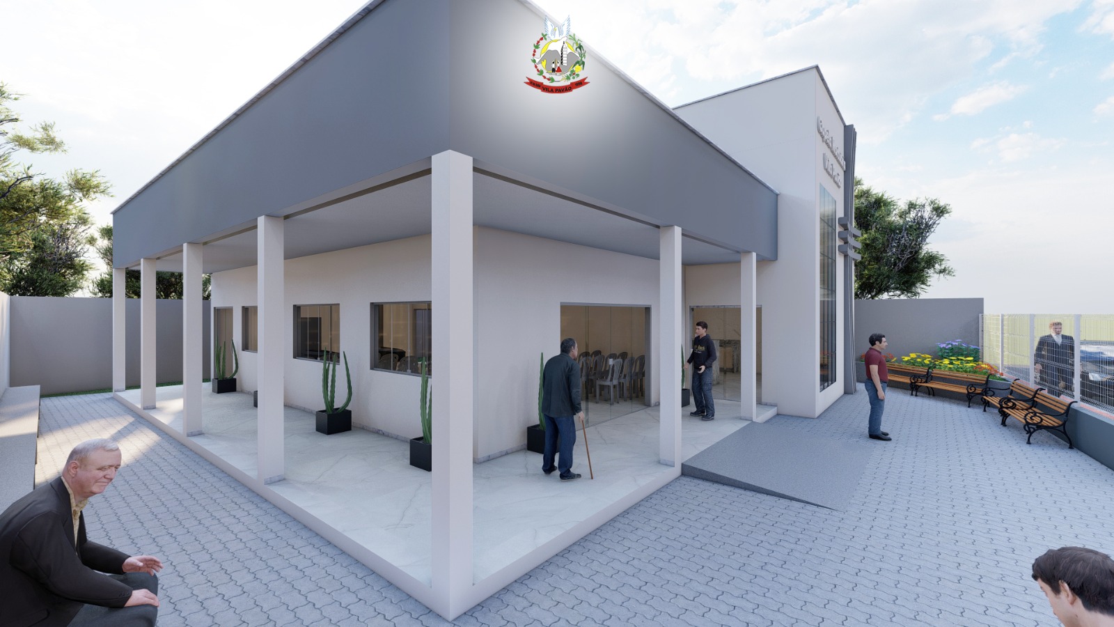 Imagem do projeto arquitetônico da Capela Mortuária de Vila Pavão